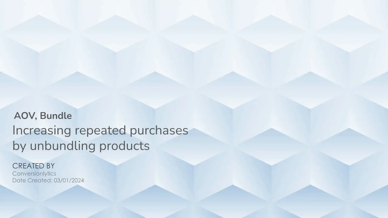 Increasing product quantity by unbundling products